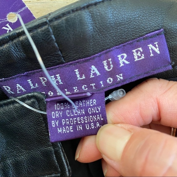 NEW Ralph Lauren Collection 100% leather booty shorts - Picture 6 of 11